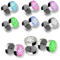 Best Seller Colorful 10mm Multi Gems Fake Gauge Plug